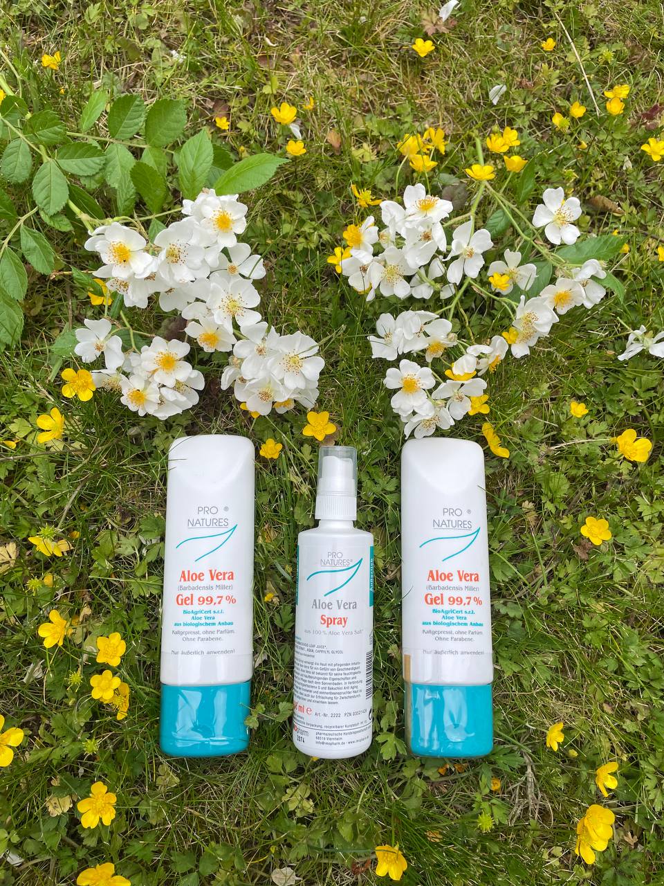 2x Pro Natures Aloe Vera Gel 99,7 % und 1x Pro Natures Spray Angebot für 45 Euro