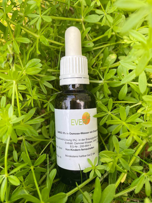 DMSO 3 % in Osmose-Wasser 30 ml mit Glaspipette.